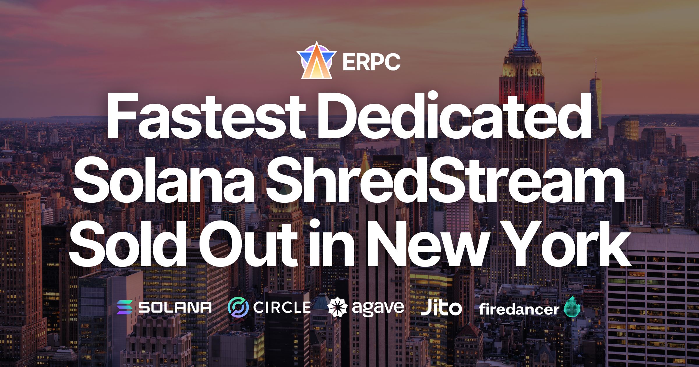 ERPC's Fastest Solana Dedicated ShredStream ”Ryzen Metal” NY Region Sold Out