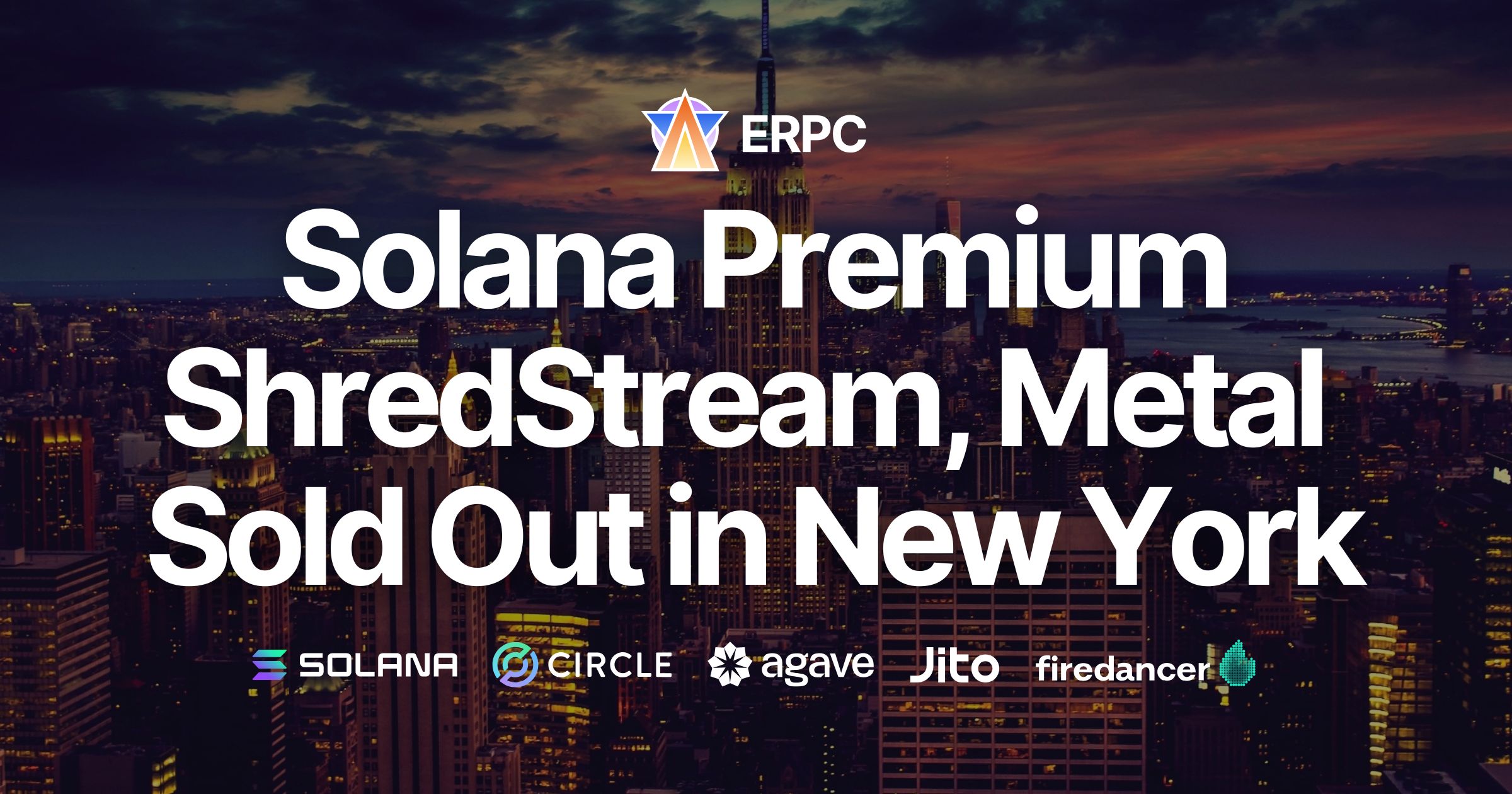ERPC Premium Dedicated ShredStream and Bare-Metal Server Line Sold Out in New York. Restock-Wait Mode Activated
