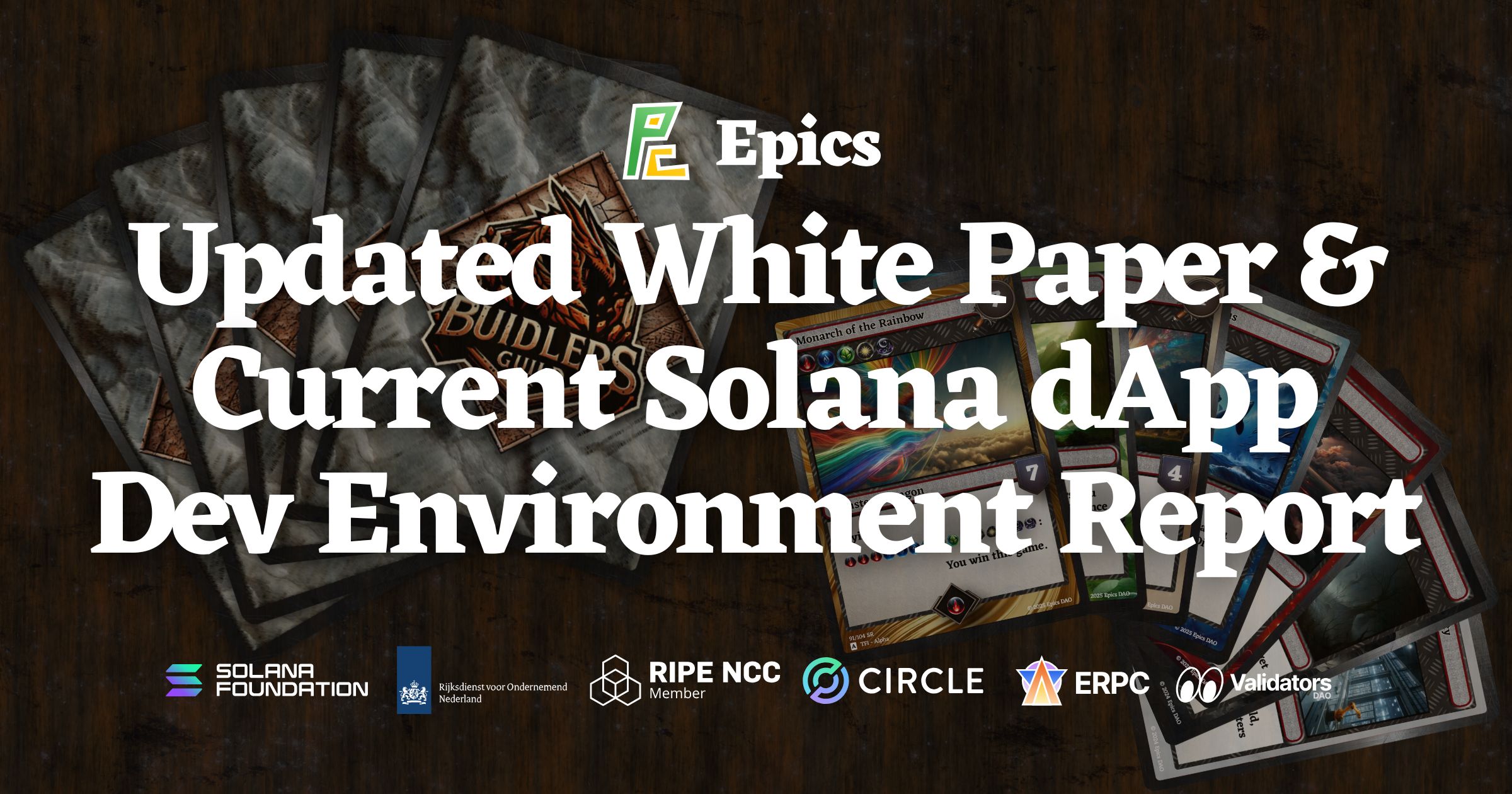 Epics DAO Releases Updated White Paper and Report on the Current Solana dApp Development Environment — Emphasizing the Importance of Open Source During the Solana Kit Transition