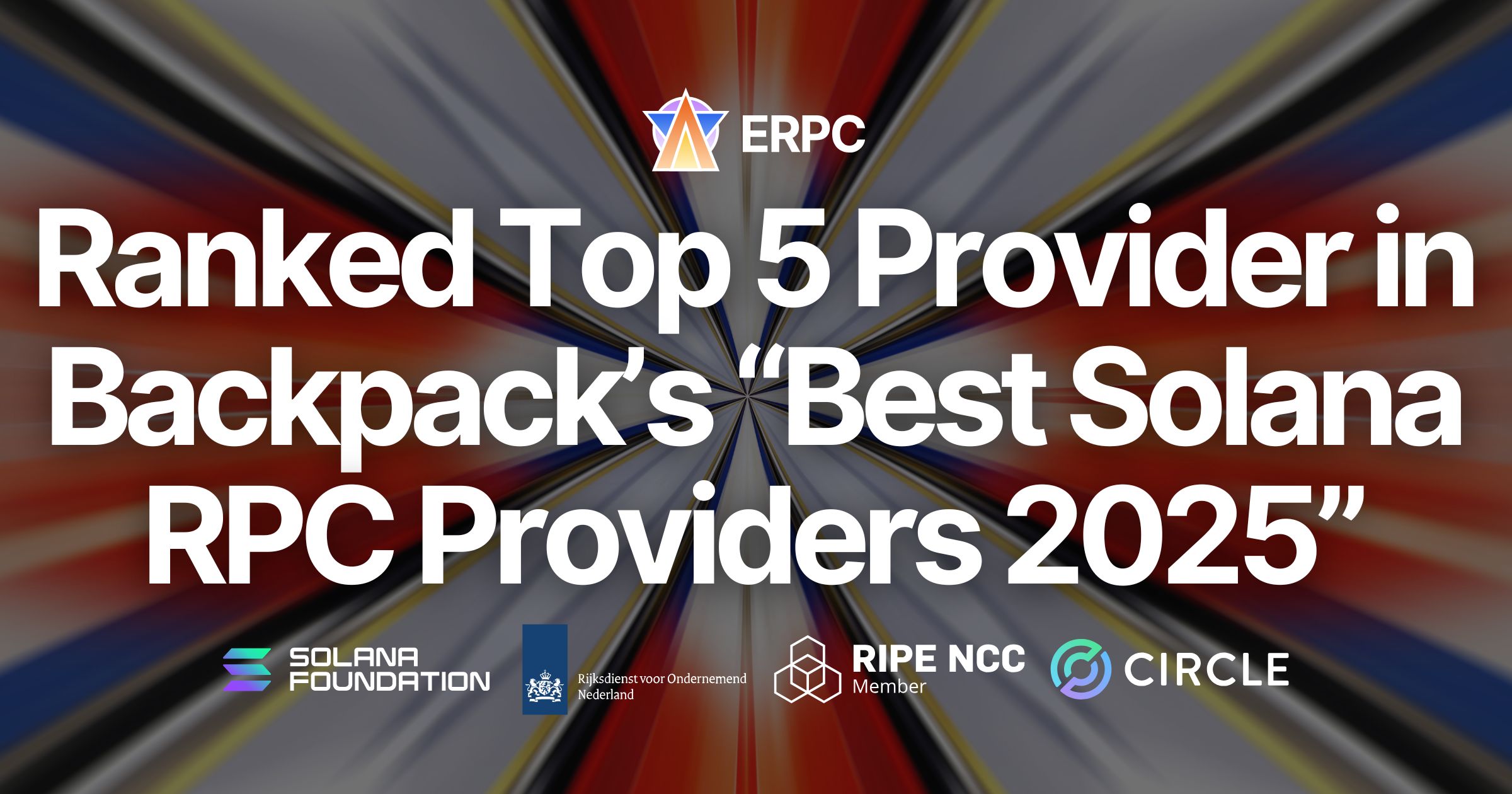 ERPC Recognized as a Top 5 Provider in Backpack’s “Best Solana RPC Providers 2025”